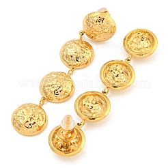 Orecchini a bottone in acciaio inossidabile 304 con texture per donna&nbsp;EJEW-Z053-05G-01