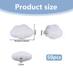 50 шт. Непрозрачные акриловые бусины&nbsp;OACR-DC0001-44