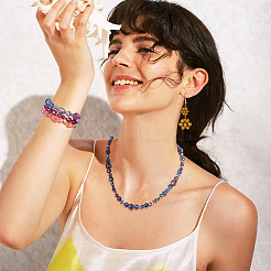 4 нити 4 стиля прозрачные стеклянные бусины с покрытием для выпечки DGLA-TA0001-32A