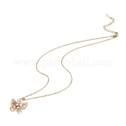 Красочное ожерелье с подвеской из кубического циркония NJEW-F307-02C