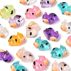 20 шт. полупрозрачная смоляная милая корова RESI-FS0002-11