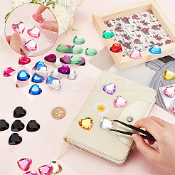 16 лист 16-х цветных прозрачных акриловых наклеек со стразами DIY-GA0004-54