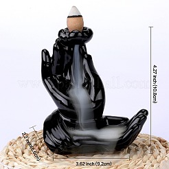 Ceramica bruciatore di incenso decorativo a riflusso porta incenso mano di buddha decorazione regalo&nbsp;JX850A