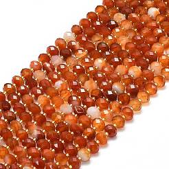 Натуральные полосатые агатовые бусы G-P573-A11-01