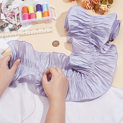 Лента из полиэстера с оборками DIY-WH0632-77B