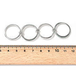 Латунные микро проложить пальцев кольца кубического циркония RJEW-P166-12P