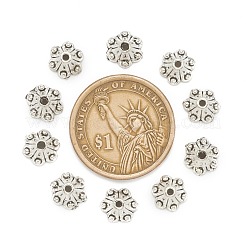 Тибетский стиль сплава цветок колокольчик филигранный бусины&nbsp;X-TIBEB-O005-02