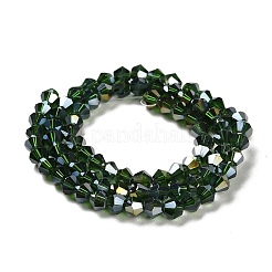 Прозрачные стеклянные бусины гальваническим пряди EGLA-A039-T4mm-B25