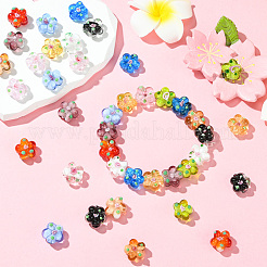 40шт 10 цвета бусины лэмпворк ручной работы LAMP-PA0001-10