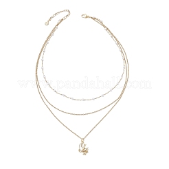 Подвеска из латуни с прозрачными кубическими цирконами NJEW-JN05472-02