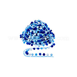 6.5 ярд полиэстеровых лент с кисточками в виде шариков-помпонов градиентного цвета&nbsp;DIY-GA0006-95B