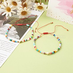 Nylonfaden geflochtene Perlenarmbänder Sets&nbsp;BJEW-JB06448