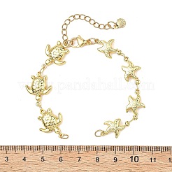 Armbänder aus Edelstahl 304 mit Schildkröten- und Seesternmotiven&nbsp;AJEW-JB01604