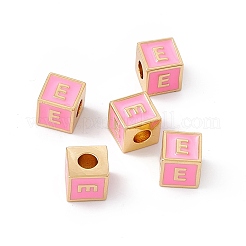 Accumuler des perles d'émail en laiton placage&nbsp;KK-B060-04G-05E