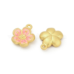 合金エナメルビーズ  カドミウムフリー＆鉛フリー  花  14.5x12.5x4mm  穴：1.4mm&nbsp;PALLOY-D369-26MG-02