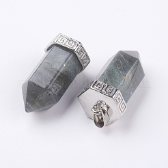 Натуральные лабрадоритные остроконечные подвески&nbsp;G-E442-03N