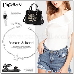 Браслет из 925 звена стерлингового серебра с родиевым покрытием JB339B