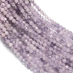 Нити бусин из натурального лавандового аметиста G-O166-28-4mm-01
