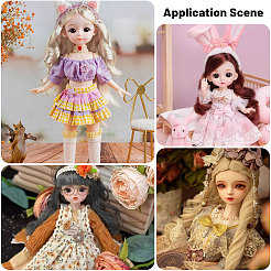 5 шт. 5 стиля высокотемпературного волокна длинная грушевидная завивка прическа кукольный парик волосы&nbsp;DIY-GL0005-63B