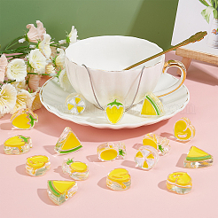 40шт 5 стильные прозрачные эмалевые акриловые бусины TACR-SC0001-10