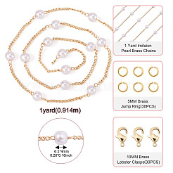 Набор для самостоятельного изготовления ожерелья из пластиковых цепочек с жемчугом&nbsp;DIY-TA0009-70