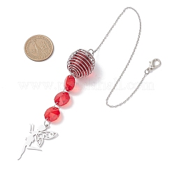 Attrape-soleil suspendus en perles rondes et octogonales en verre&nbsp;HJEW-JM04617-03