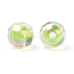 Двухцветное УФ-покрытие радужных переливающихся акриловых бусин TACR-D010-06C