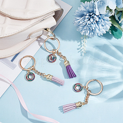 Брелок из цветного сплава со стразами KEYC-WR0001-24
