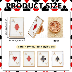 12 шт. 4 стиля игральных карт&nbsp;ENAM-PH0003-30