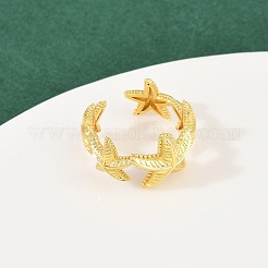 Латунные манжеты для женщин RJEW-H256-17B-G