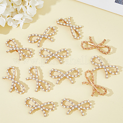 12 pz di decorazioni per scarpe con fiocco in lega di cristallo e strass&nbsp;FIND-HY0002-20