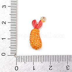 Pendenti in lega smaltata di gamberi fritti&nbsp;ENAM-P264-01E-G