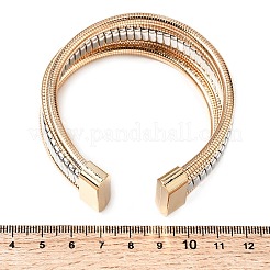 Zweifarbige Armreifen aus Eisen mit mehrsträngiger Schlangenkette für Damen&nbsp;BJEW-P390-01C-A