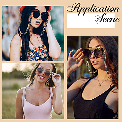 1шт акриловый с овальными звеньями из сплава шейный ремешок для очков&nbsp;AJEW-CN0003-60B