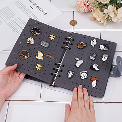 Брошь из фетра для хранения альбомов для ноутбуков с переплетными листами и пластиковой обложкой из ПВХ&nbsp;AJEW-WH0752-009