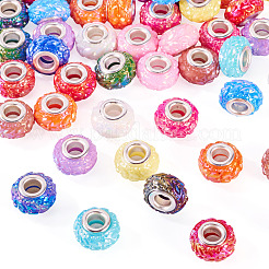 72шт 12 цвета непрозрачной смолы европейские бусины&nbsp;RESI-TA0004-39