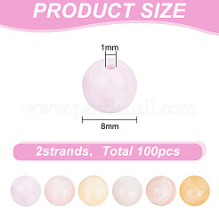 2 нити натуральных желтых нефритовых бусин G-GO0001-36