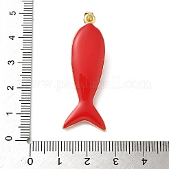 Рыба из латуни микро проложить Цирконом подвески KK-K408-49G-05