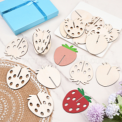 24 шт. 2 стиля необработанных деревянных соломенных украшений для пива&nbsp;WOOD-SC0002-26