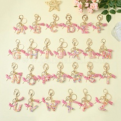 Буквы a~z прозрачные блестящие брелки из смолы с подвеской KEYC-FZ00024-11