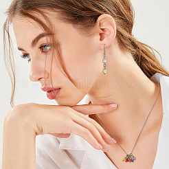 90 шт. 15-х цветные прозрачные гальванические стеклянные подвески&nbsp;PALLOY-FH00173