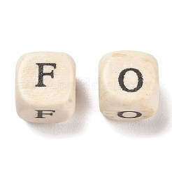 Бусины из натурального клена с принтом WOOD-XCP0001-74