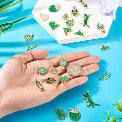 24шт 12 стиля подвески из сплава с эмалью ENAM-TA0009-07