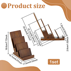 Support élévateur pour organisateur de cartes postales en bois à 4 niveau&nbsp;ODIS-WH0099-26