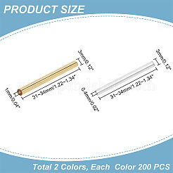 400 шт. 2 вида прозрачных стеклянных круглых бусин SEED-HY0001-02