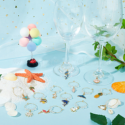 Сплав из эмалированного стекла AJEW-SC0002-15