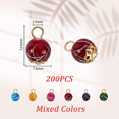 200 шт. непрозрачные акриловые подвески для волочильного станка&nbsp;PALLOY-PHE00016