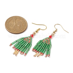 Orecchini pendenti con albero di Natale da donna&nbsp;EJEW-MZ00099