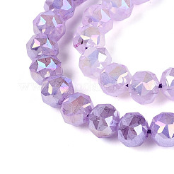 Антикоррозийные гальванические стеклянные бусины&nbsp;GLAA-N064-8mm-08