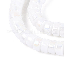Fili di perline di vetro opaco placcate color ab&nbsp;GLAA-T026-3x6mm-P10